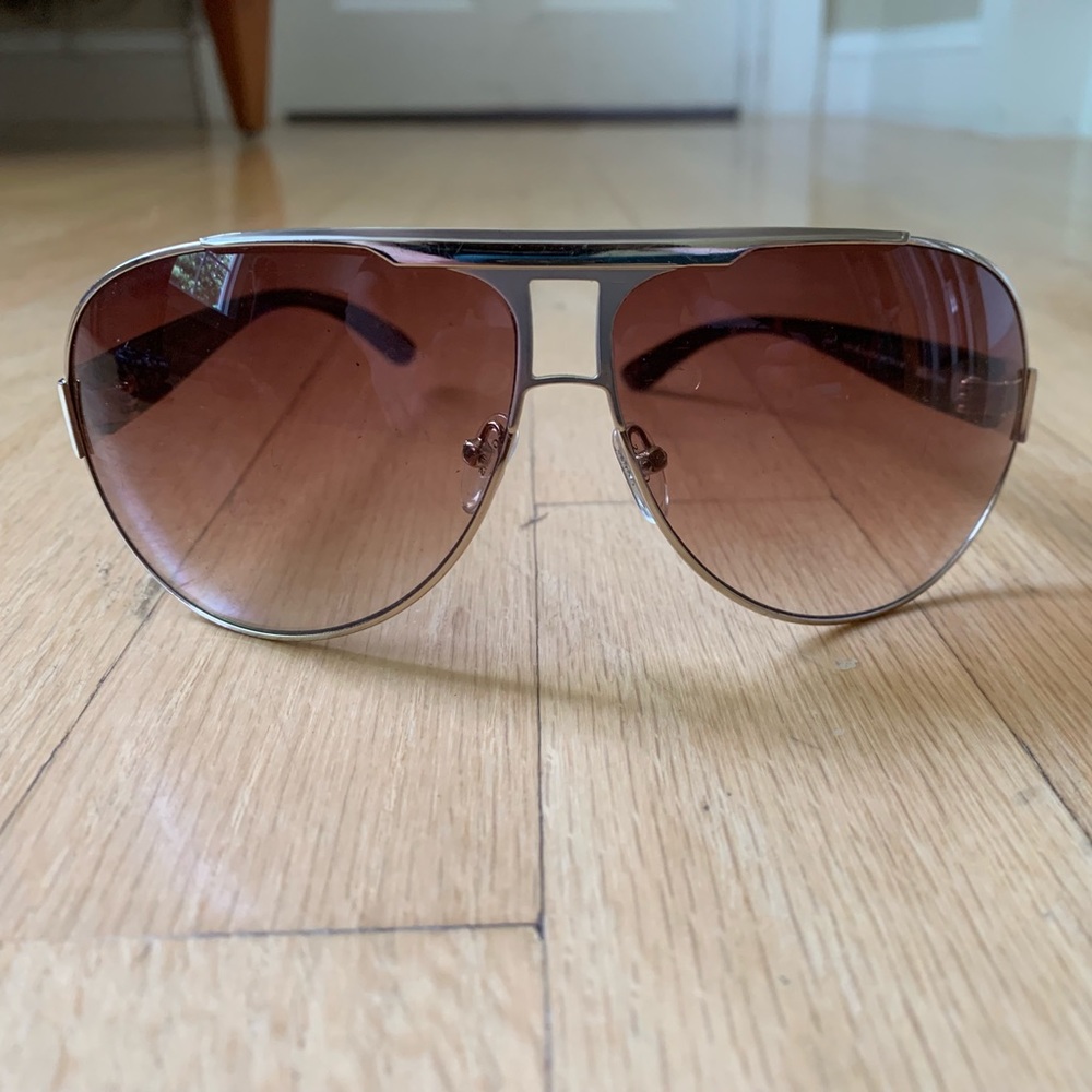 GUESS Brown Aviator Sunglasses OS